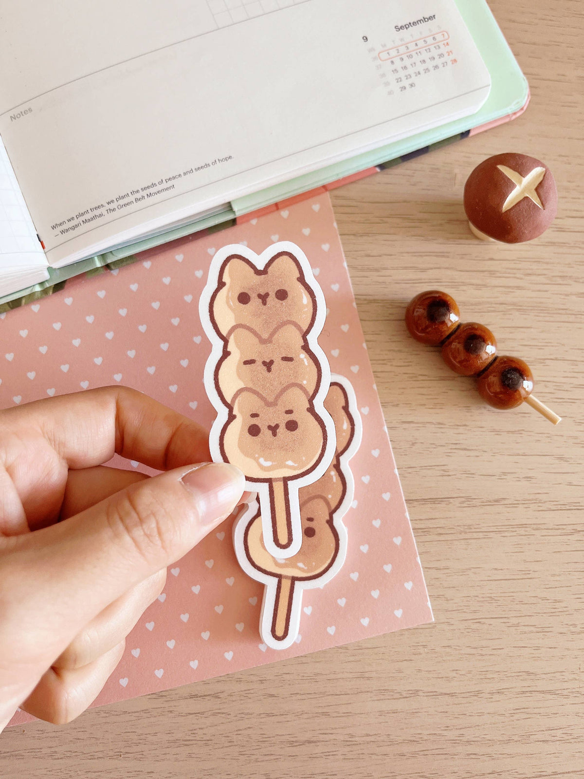 Mitarashi Dango Cat Sticker