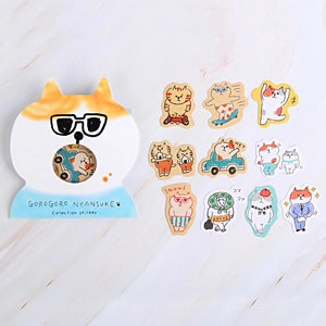 Gorogoro Nyansuke Cat Sticker Pack