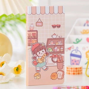 Kawaii Grid Notebook - Peach
