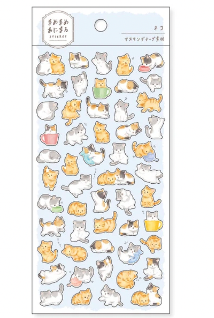 Mindwave Mame-Mame-Animal Neko Sticker Sheet