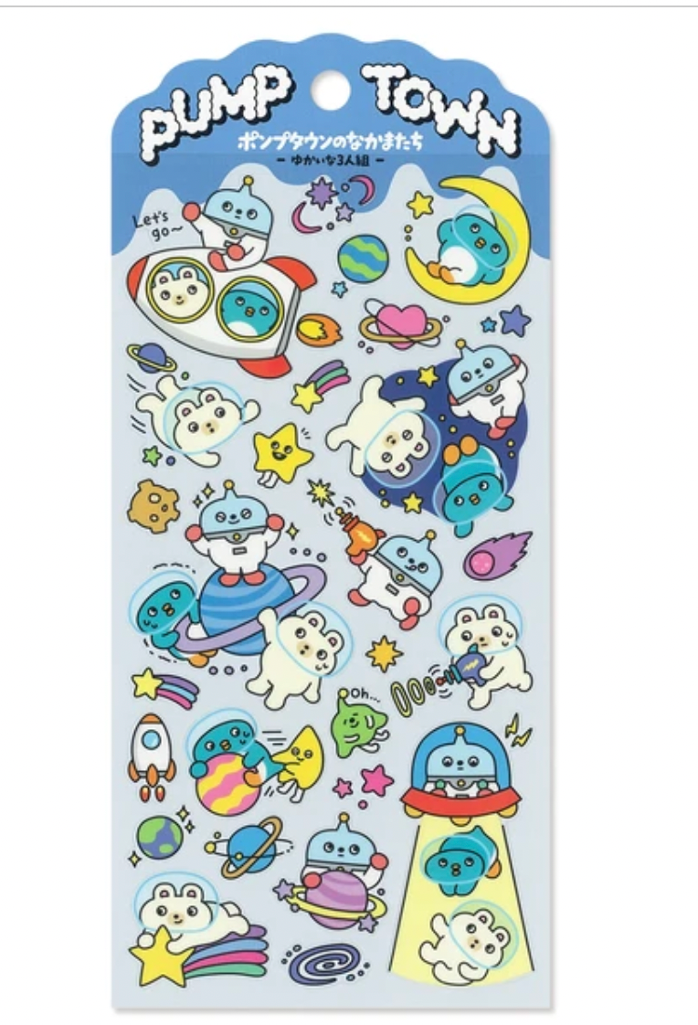Mindwave Pump Town Three Friends Sticker Sheet