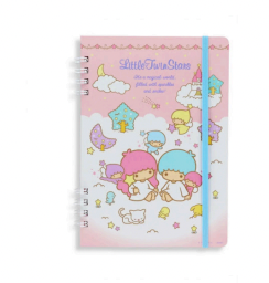Sanrio Little Twin Stars B6 W-Ring Notebook