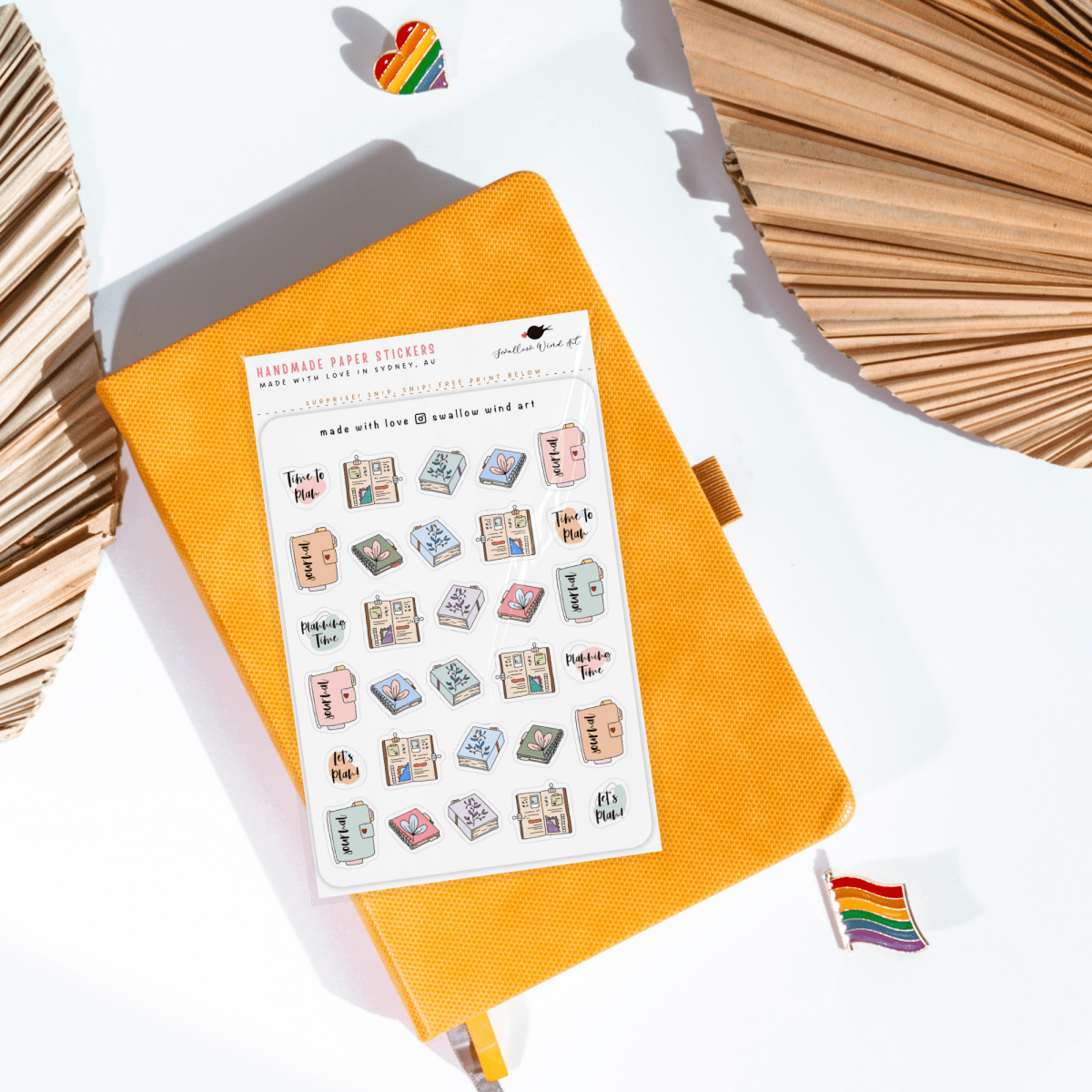 Books & Flowers Aesthetic Sticker Sheet - Paper Mochi