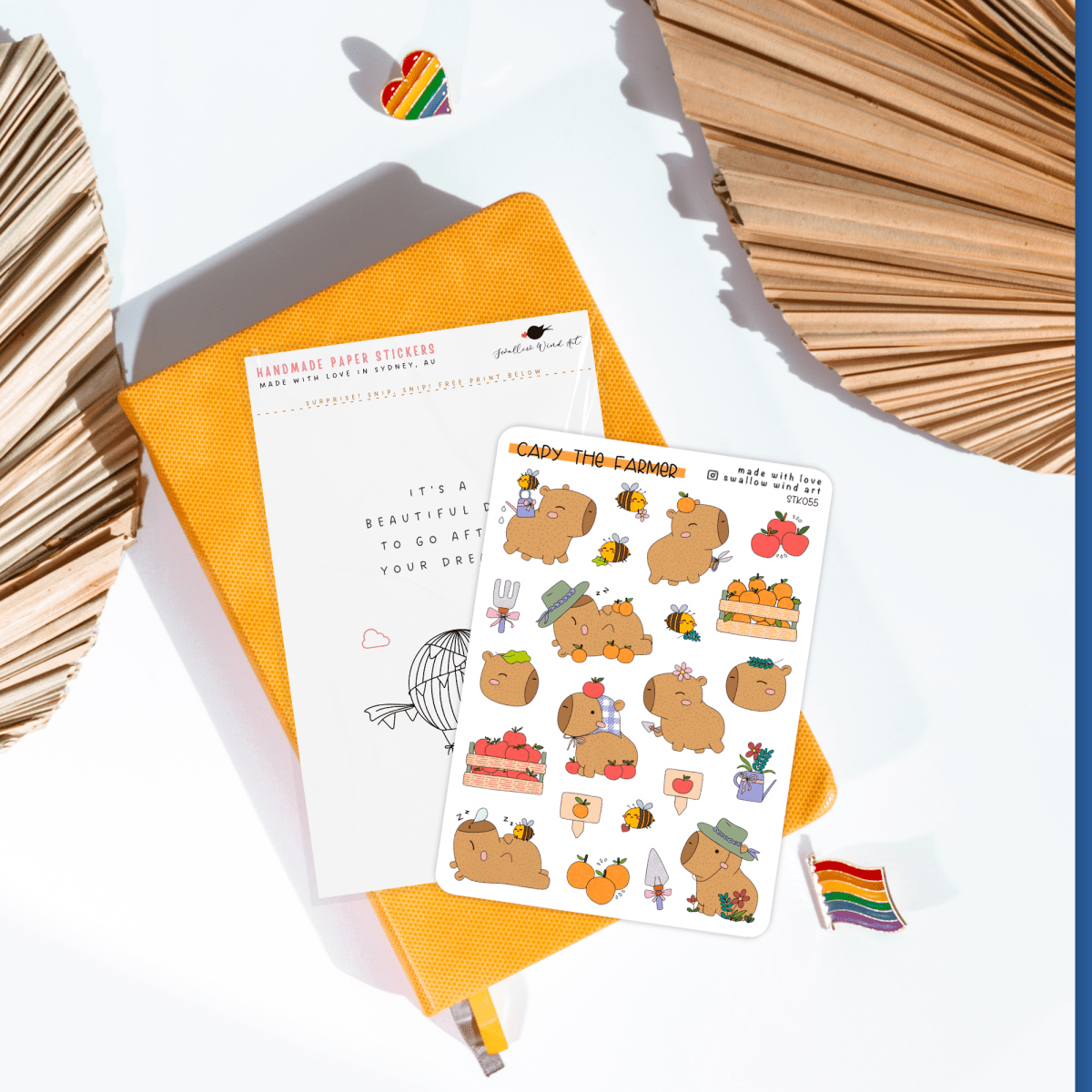 Capy The Farmer Sticker Sheet - Paper Mochi