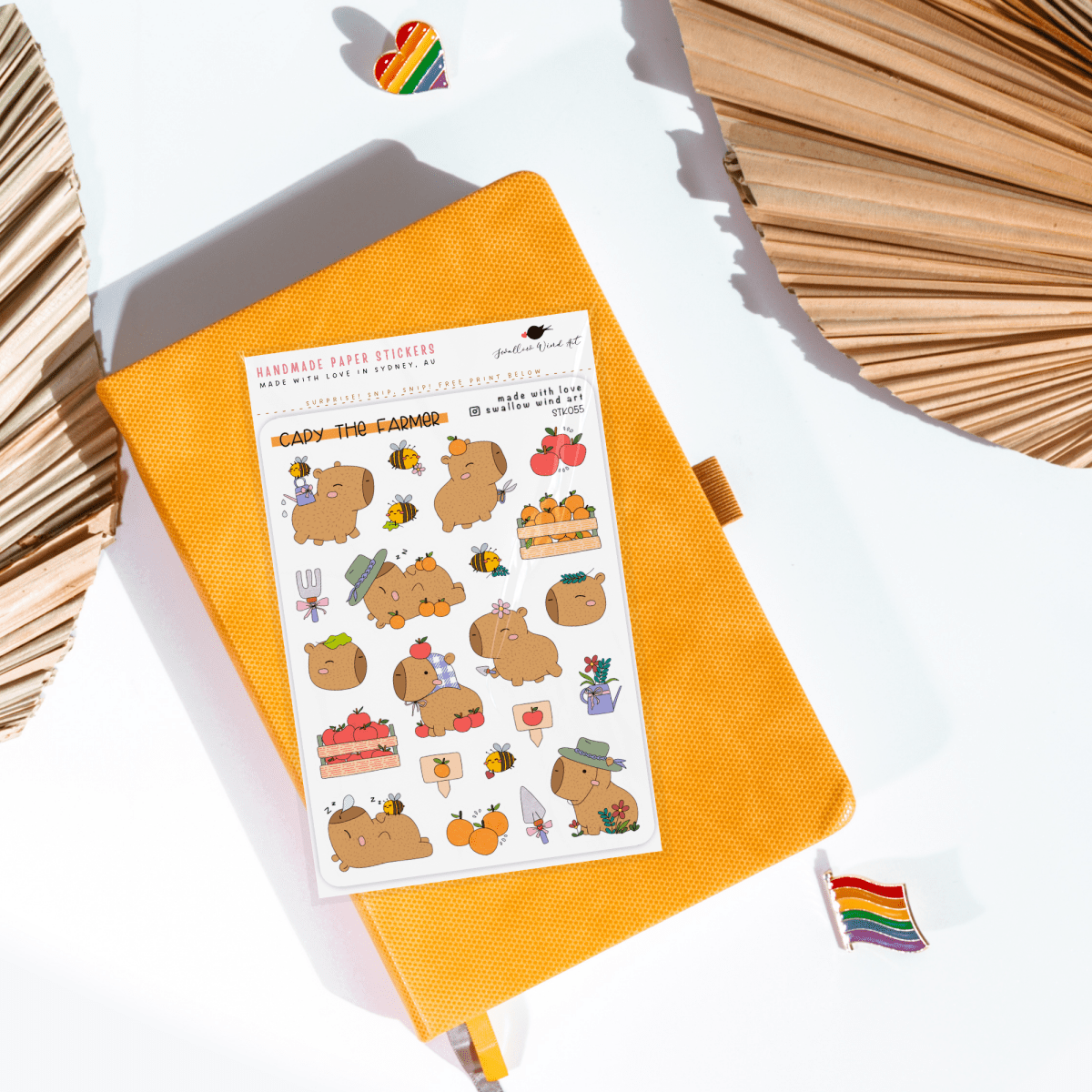 Capy The Farmer Sticker Sheet - Paper Mochi
