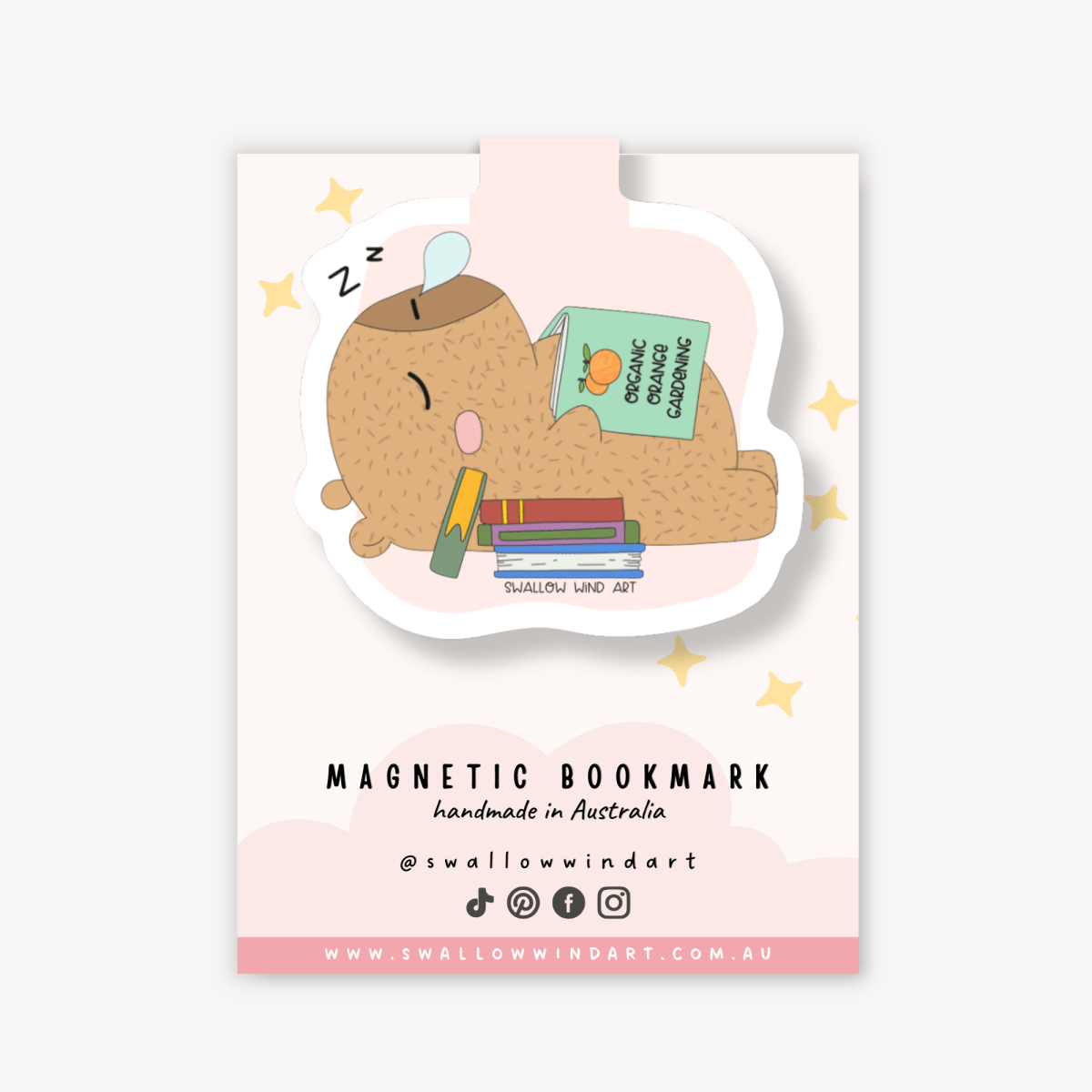 Capybara's Cozy Corner Magnetic Bookmark - Paper Mochi