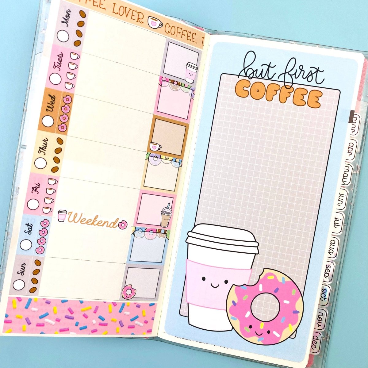 Coffee Time Hobonichi Weeks Sticker Kit - Paper Mochi