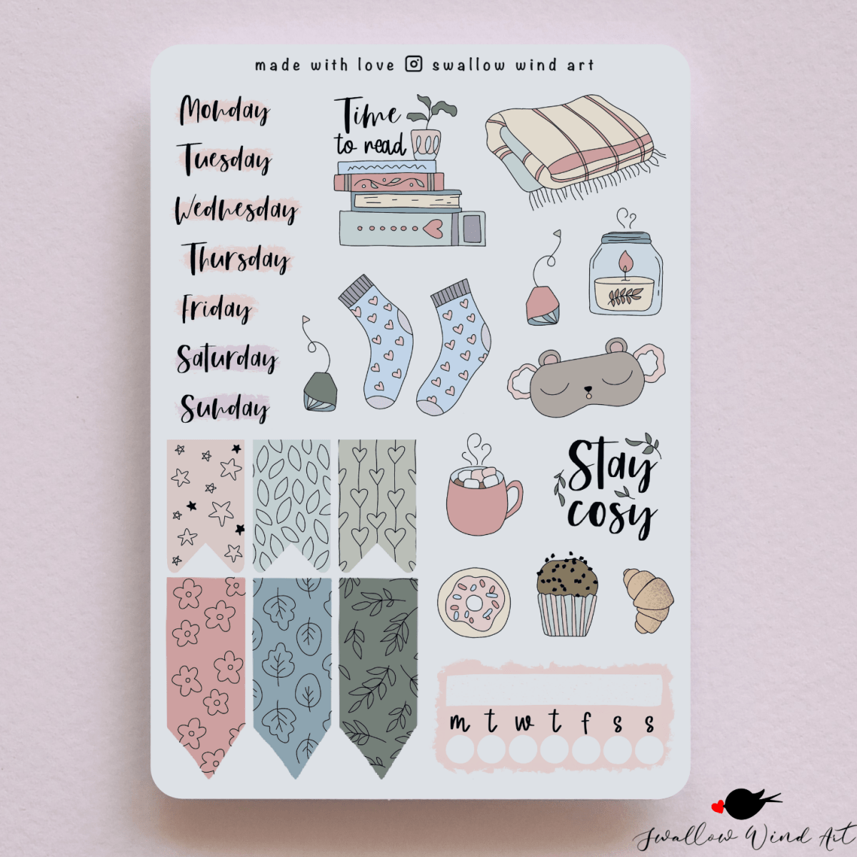 Cosy Feels Winter Sticker Sheet - Paper Mochi