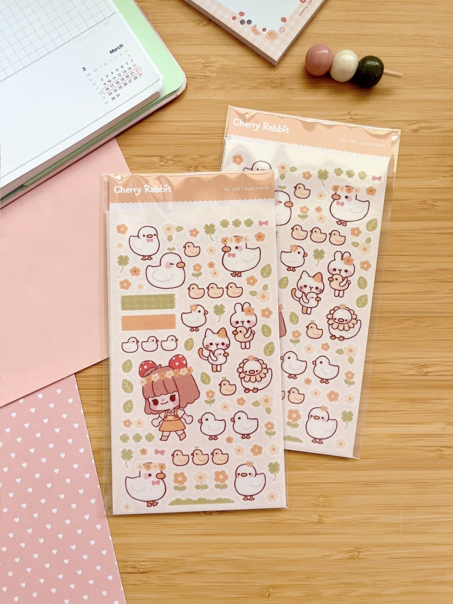 Duck Friends Sticker Sheet - Paper Mochi