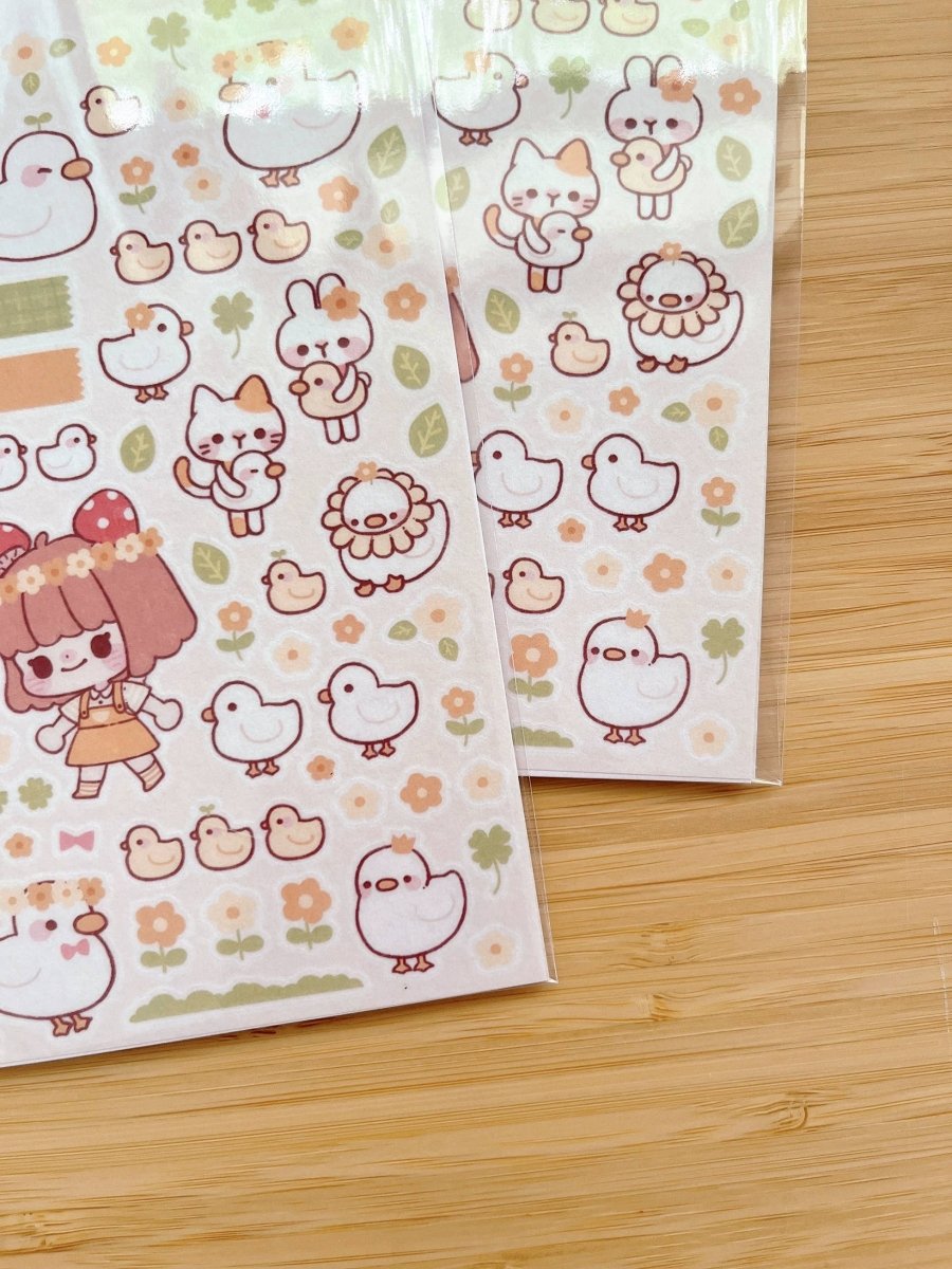 Duck Friends Sticker Sheet - Paper Mochi