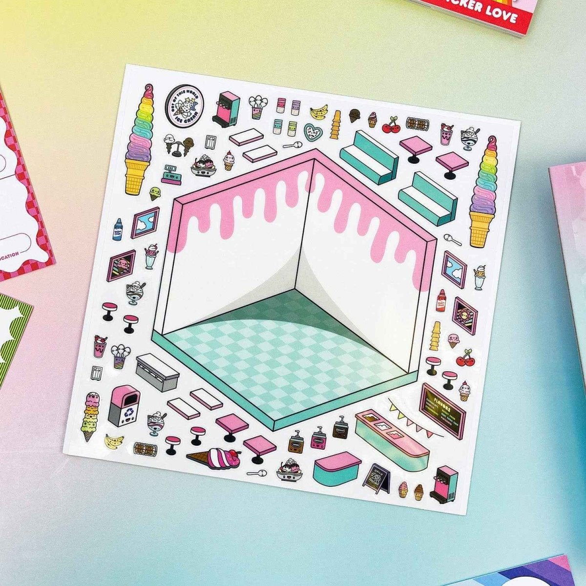 Floats & Fries Isometric Stickers - Paper Mochi