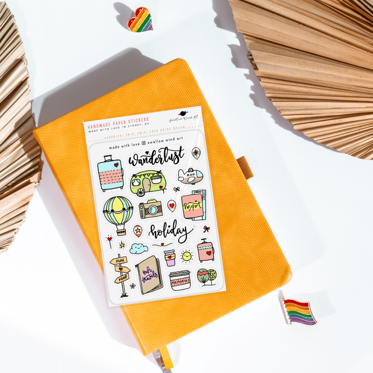 Holiday Wanderlust Travel Sticker Sheet - Paper Mochi