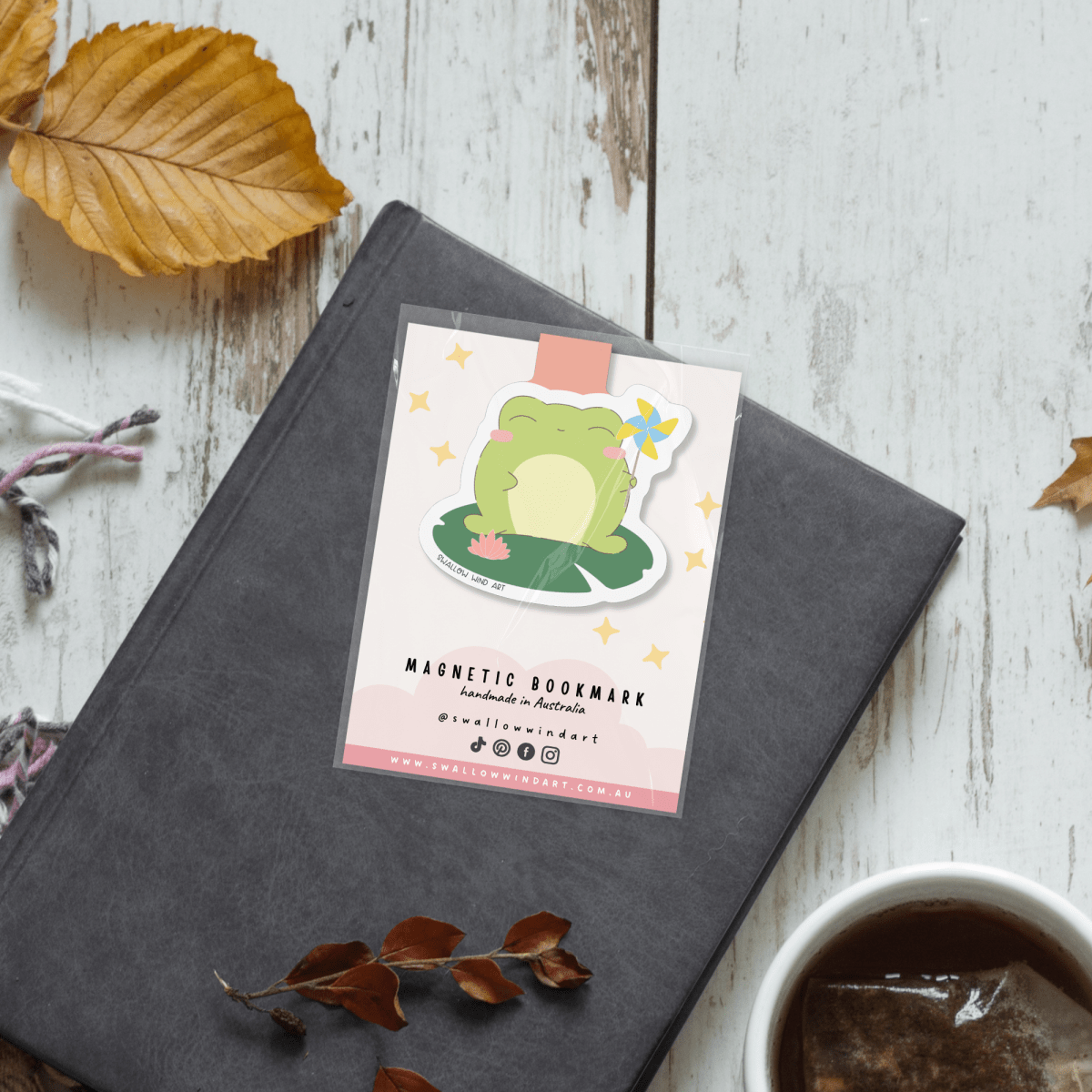 Kawaii Happy Froggy Magnetic Bookmark - Paper Mochi