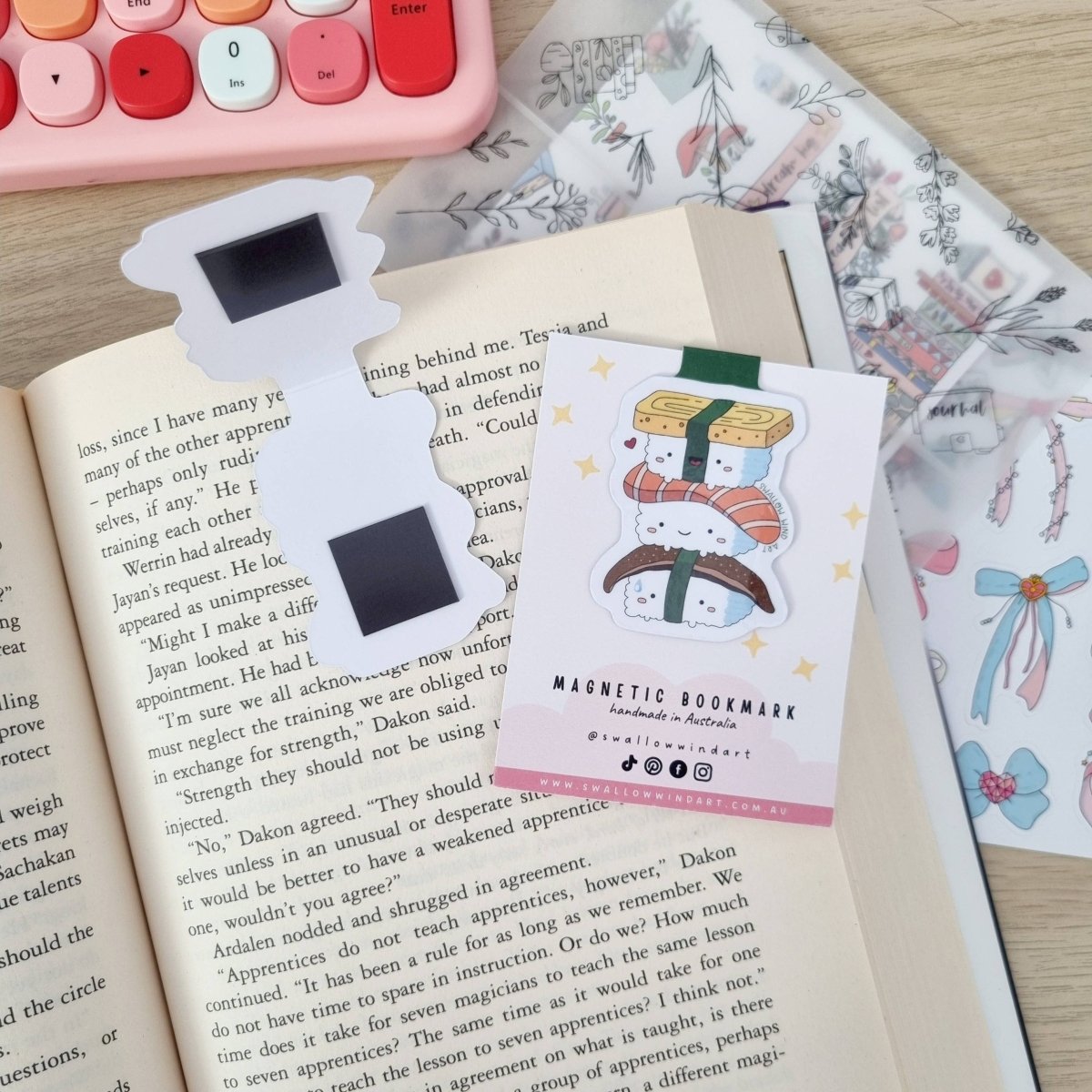 Magnetic Bookmark - Happy Sushi Stack - Paper Mochi