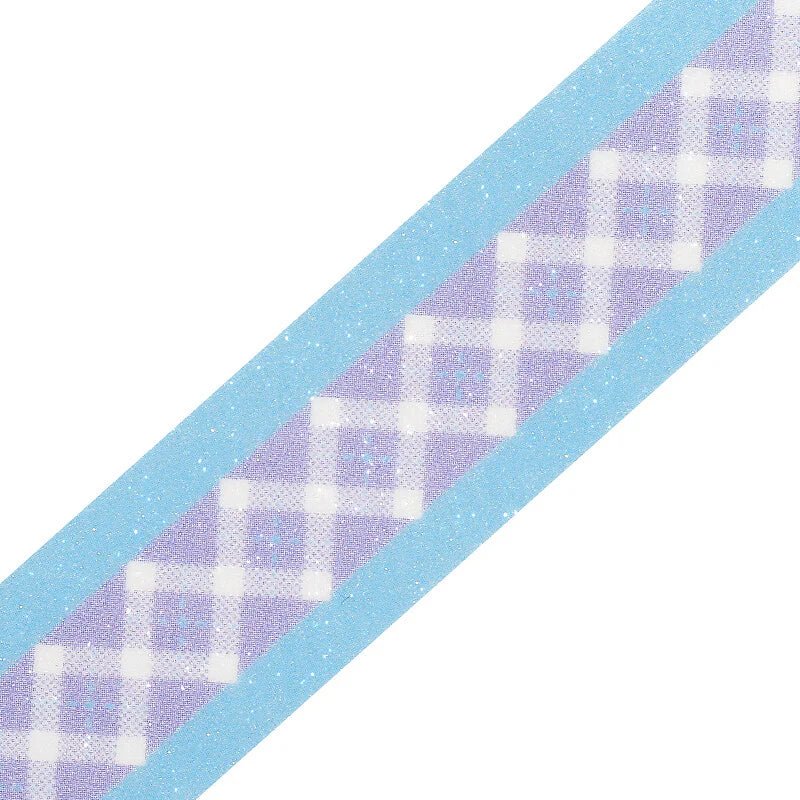 Purple Check Glittery Washi Tape - Paper Mochi