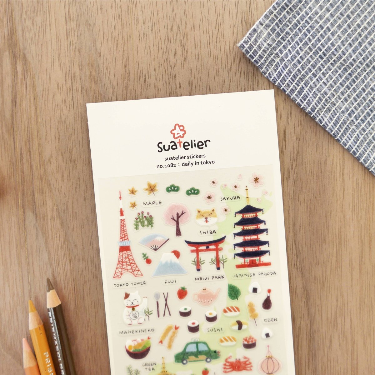 Suatelier Design Daily in Tokyo Stickers - Paper Mochi