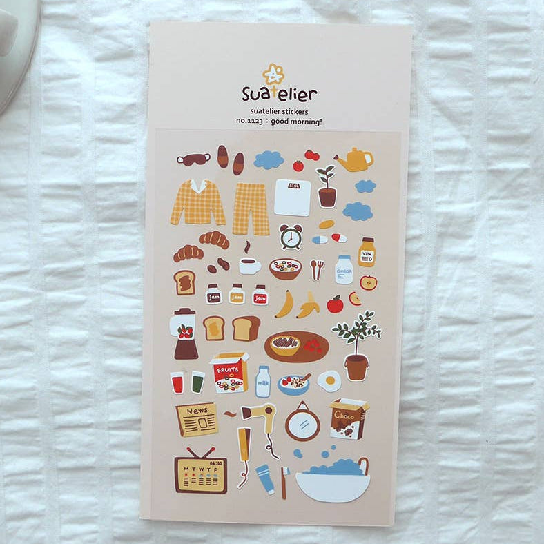 Suatelier Design Good Morning Sticker Sheet - Paper Mochi