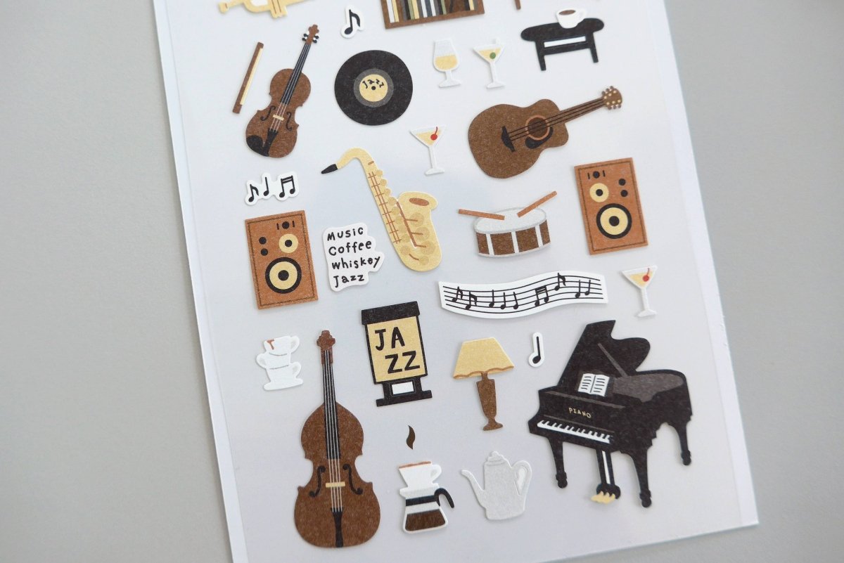 Suatelier Design Jazz Cafe Sticker Sheet - Paper Mochi