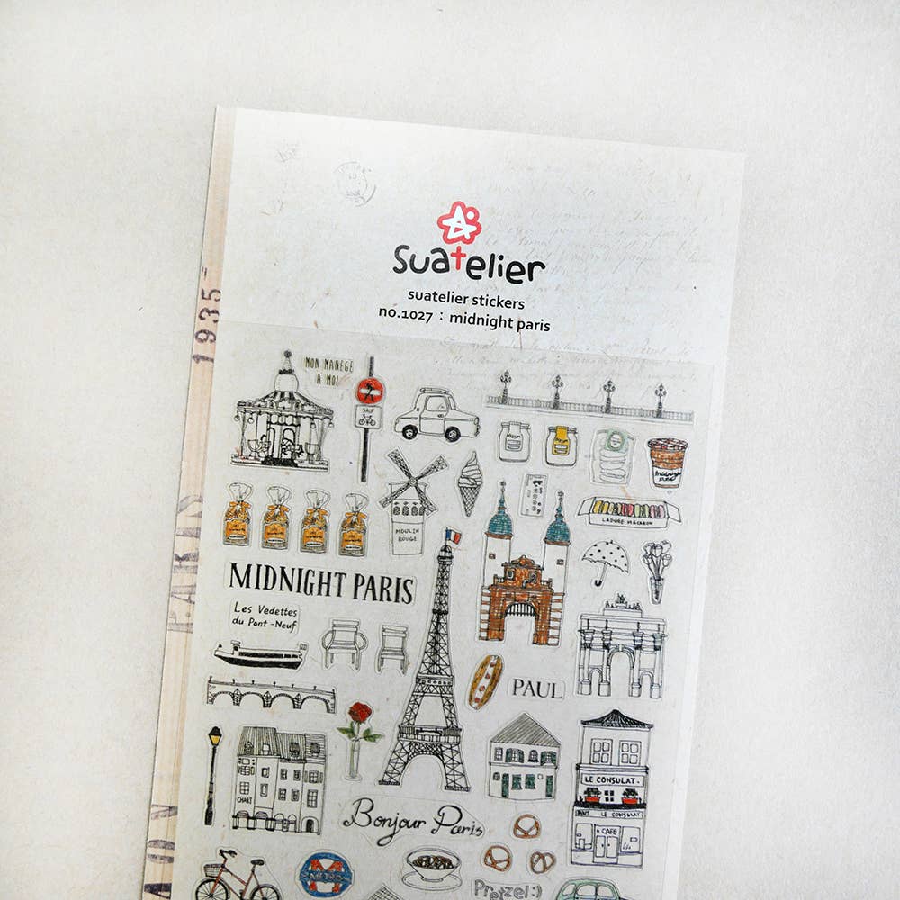 Suatelier Design Midnight Paris Sticker Sheet - Paper Mochi