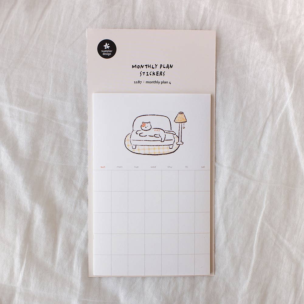 Suatelier Design Monthly Plan Calender Stickers - Paper Mochi
