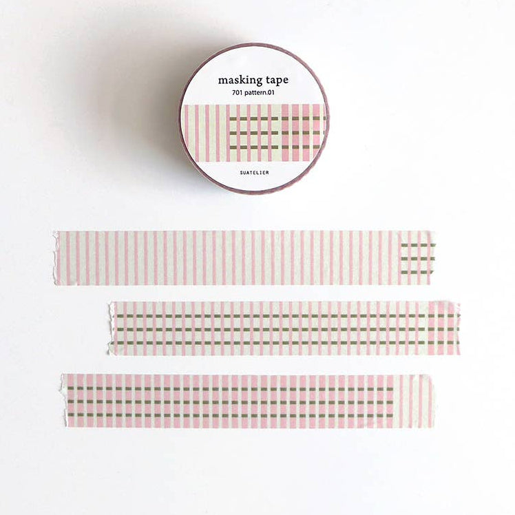 Suatelier Design Pink Pattern Washi Tape - Paper Mochi