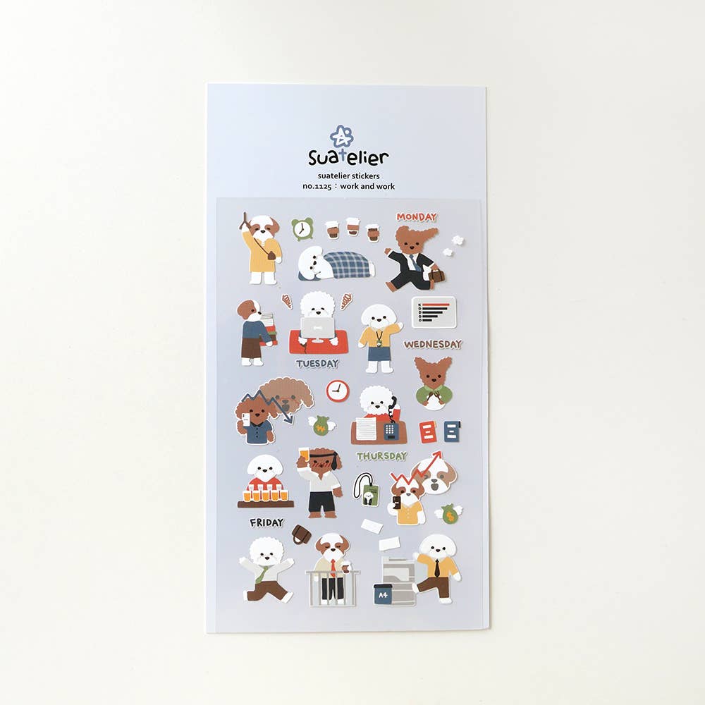 Suatelier Work Time Sticker Sheet - Paper Mochi