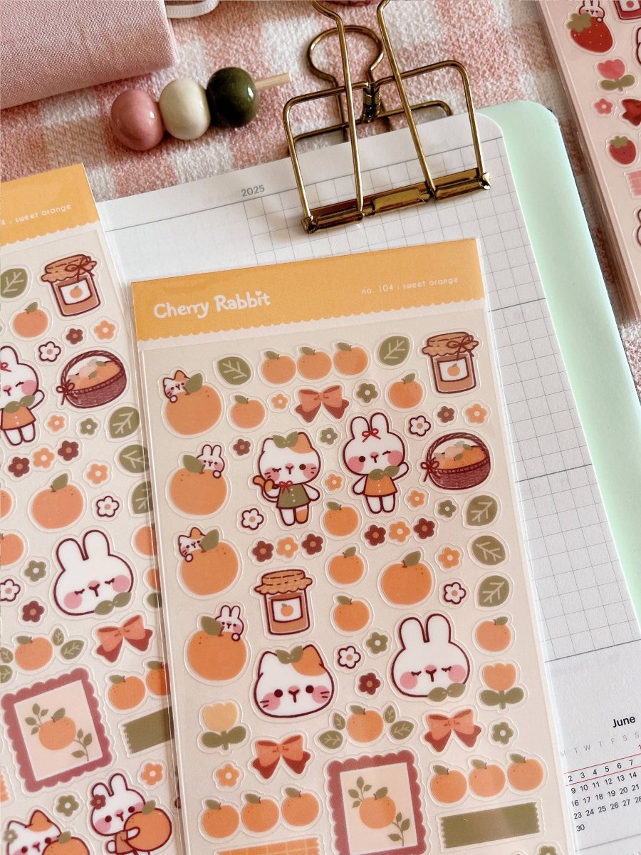 Sweet Orange Sticker Sheet - Paper Mochi