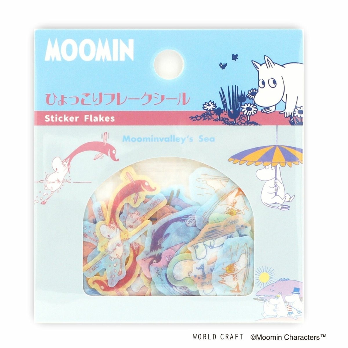 World Craft Moomin Valley's Sea Flake Stickers - Paper Mochi