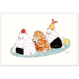 Japanese Style Postcard - Onigiri