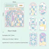 Miss Time Stained Glass Stickers Green