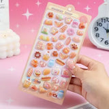 Bonbon Drop Puffy Sticker Sheet Bread Bear