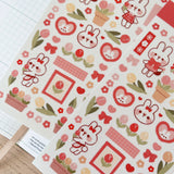 Tulip Rabbit Sticker Sheet no.080