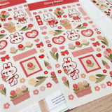 Tulip Rabbit Sticker Sheet no.080
