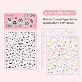 Kawaii Sweet Black & White colour Stickers