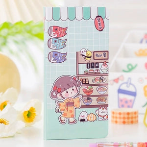 Kawaii Grid Notebook - Green