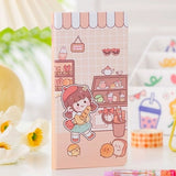 Kawaii Grid Notebook - Peach