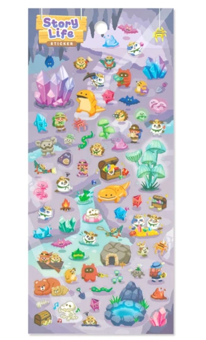 Mindwave Story Life Crystal Cave Sticker Sheet