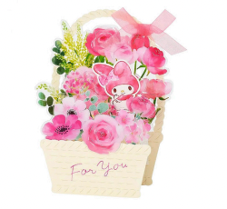 Sanrio My Melody Flower Basket Greeting Card