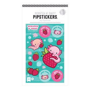 Berry Cute Axolotl Scratch 'n Sniff Stickers - Paper Mochi