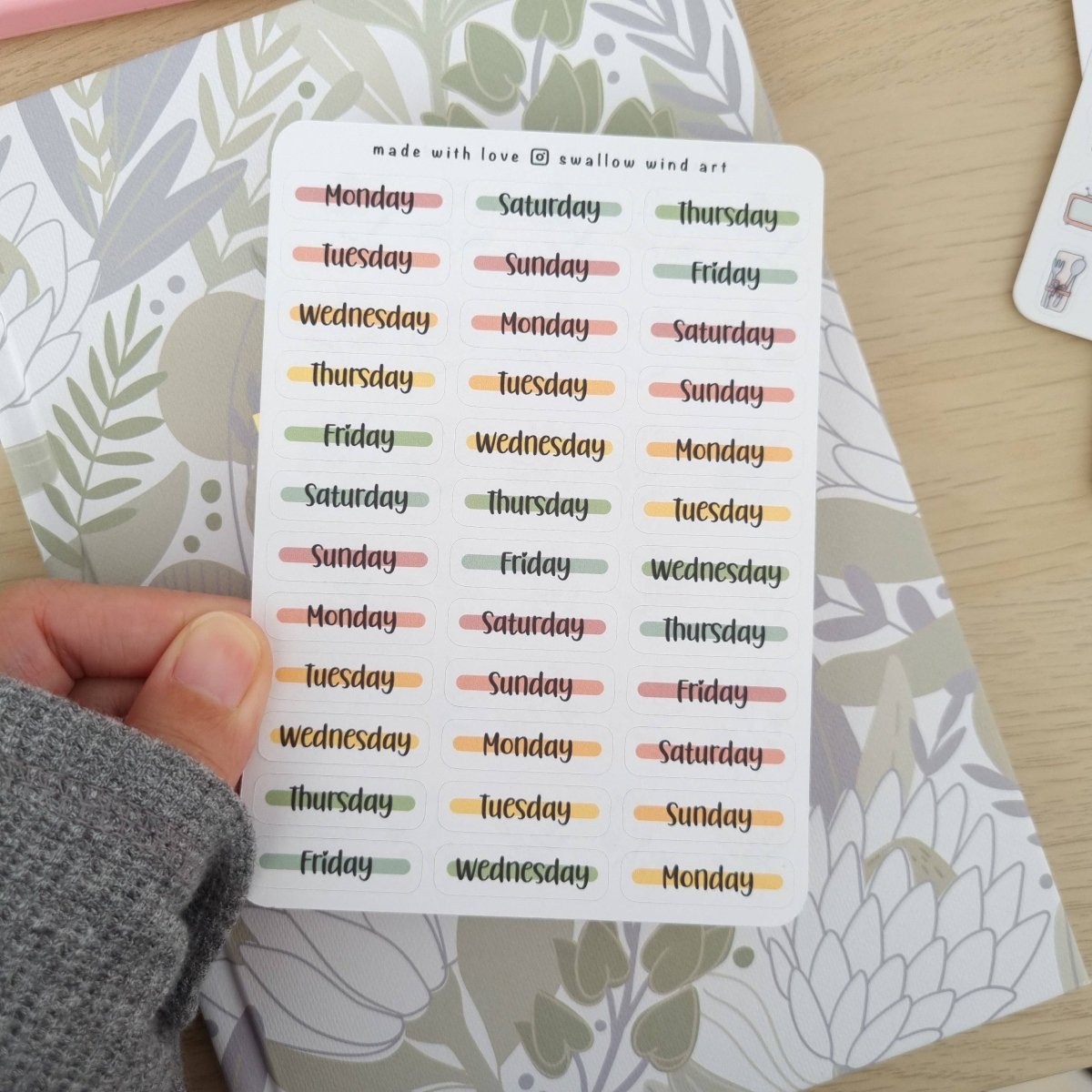 Bloom Day Of The Week Sticker Sheet - Paper Mochi