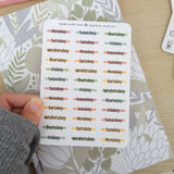 Bloom Day Of The Week Sticker Sheet - Paper Mochi