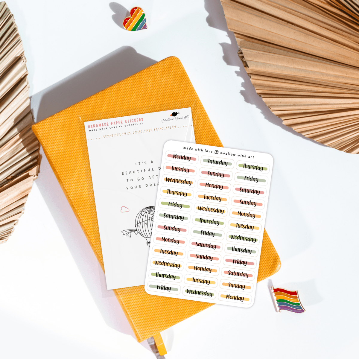 Bloom Day Of The Week Sticker Sheet - Paper Mochi