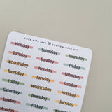 Bloom Day Of The Week Sticker Sheet - Paper Mochi