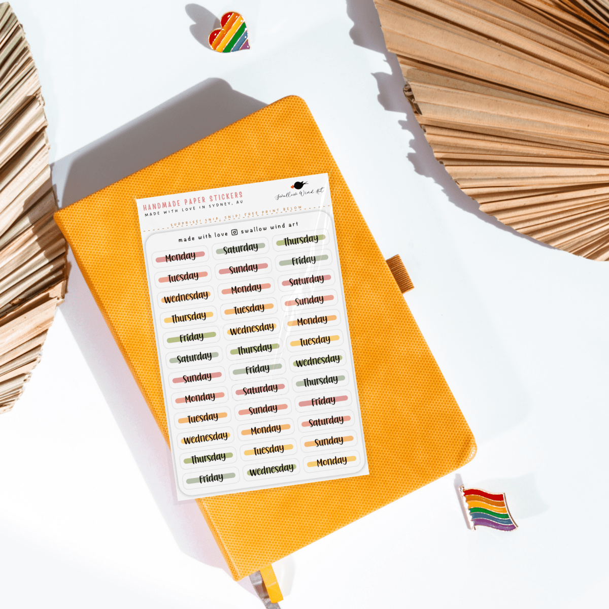 Bloom Day Of The Week Sticker Sheet - Paper Mochi