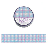 Blueberry Check Glittery Washi Tape - Paper Mochi