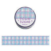 Blueberry Check Glittery Washi Tape - Paper Mochi