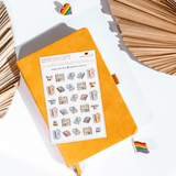 Books & Flowers Aesthetic Sticker Sheet - Paper Mochi