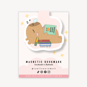 Capybara's Cozy Corner Magnetic Bookmark - Paper Mochi