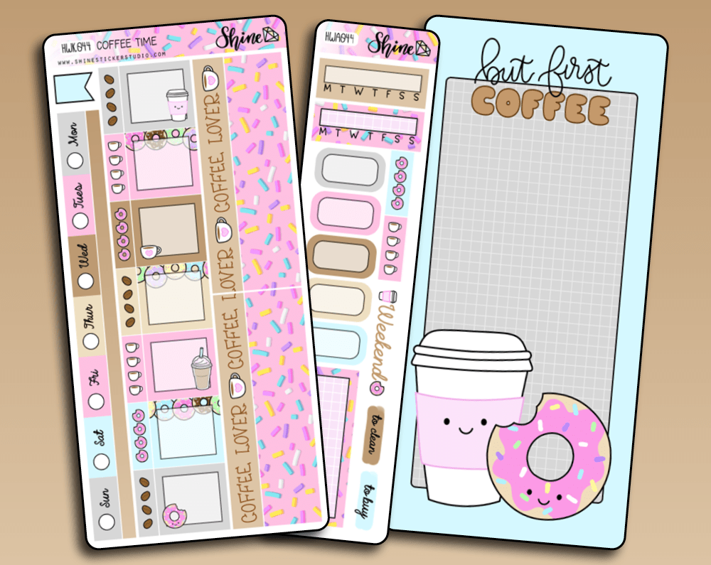 Coffee Time Hobonichi Weeks Sticker Kit - Paper Mochi