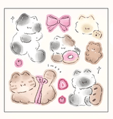 Cute Cats Dessert Sticker Sheet - Paper Mochi